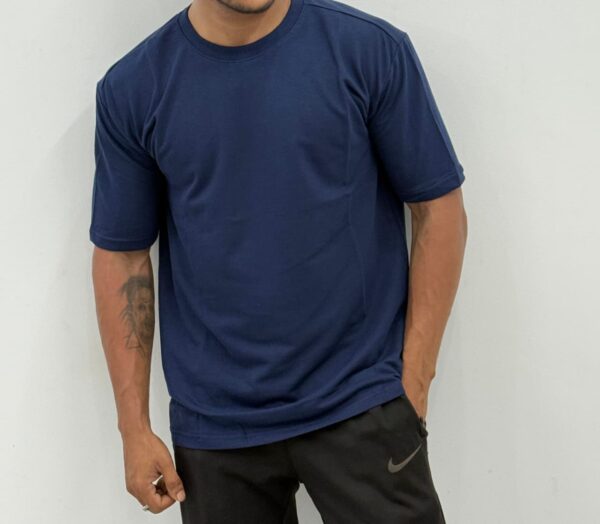 Drop Shoulder (Oversized) T-shirts – Navy Blue